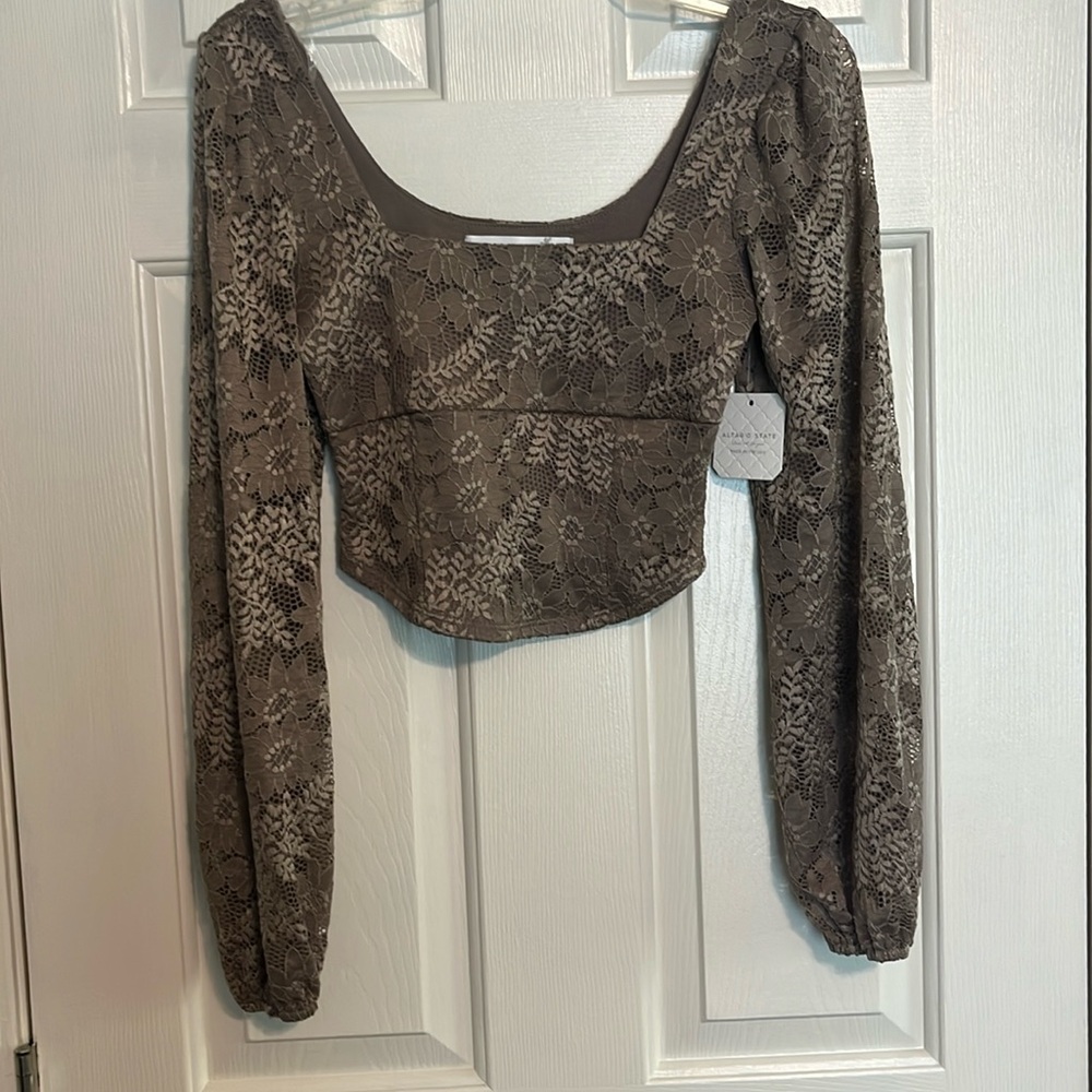 Altat’d state lace crop top new with tags size extra small